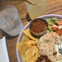 taco rice and apple juice 🧃   at Sonu Sonu in Fukuoka