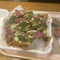 Loaded nachos   at Taco Vega in Los Angeles