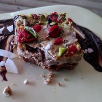 White chocolate, nuts and dried fruit bar at The Conscious Kitchen - Kloof St in Cape Town