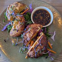 Kimchi Pancakes at The Conscious Kitchen - Kloof St in Cape Town