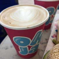 Oatmilk coffee and hot chocolate at Okja - Camps Bay in Cape Town