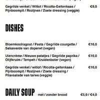 Menu lunch at Superkelly in Ghent