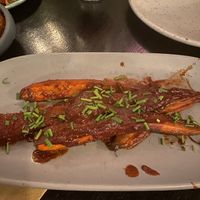 Carrot with chocolate-barbecue sauce  at Superkelly in Ghent