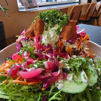 Toast vegan cheesecroquettes at Superkelly in Ghent