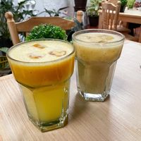Pineapple passion fruit and guanabana passion fruit juice.  at El Sabor de Anita - Maybe closed in Guadalajara
