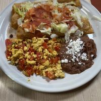 Huevo vegano y flautas de papa con chorizo  at El Sabor de Anita - Maybe closed in Guadalajara