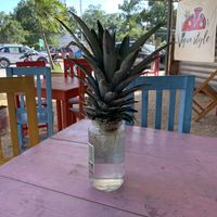 They also grow new pineapples!  at Vegan Style in Cancun