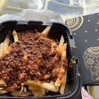 Chili cheese fries are amazing by! at Screaming Vegan in Roanoke