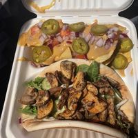 Portobello special with nachos   at Screaming Vegan in Roanoke