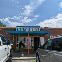 Fun storefront and I was greeted by this kindly gentleman :) at Screaming Vegan in Roanoke