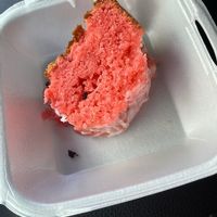 Strawberry cake  at Screaming Vegan in Roanoke
