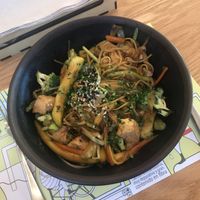 Noodles wok with tofu at Mr Kale in Gran Canaria