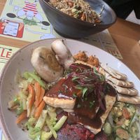 Hot bowl with tofu and pad Thai tofu   at Mr Kale in Gran Canaria