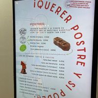 Menú de los postres (las tartas no son veganas)  at Mr Kale in Gran Canaria