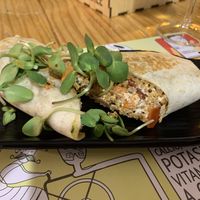 Vegan tofu and quinoa wrap   at Mr Kale in Gran Canaria