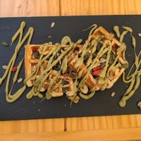 Gofres con granola de frutos secos con nutella de pistacho. 5-6€ at Mr Kale in Gran Canaria