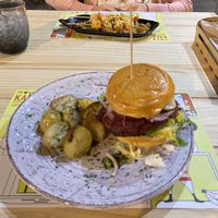 Yakitori veggie and veggie burger 🍔  at Mr Kale 2.0 - Calle Ruiz de Alda in Gran Canaria