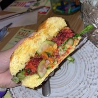 hamburguesa vegana  at Mr Kale 2.0 - Calle Ruiz de Alda in Gran Canaria