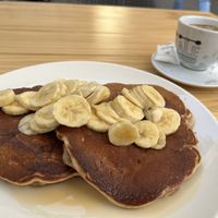 Pancake with Cinnamon and Nuts, and Banana and Agave topping   #Veganuary at Mr Kale 2.0 - Calle Ruiz de Alda in Gran Canaria