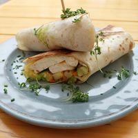 Thai wrap looks tasty but it was bland actually at Mr Kale 2.0 - Calle Ruiz de Alda in Gran Canaria