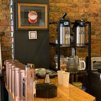 Interior, cafe counter at Valkyrie Coffee Roasters in Chester
