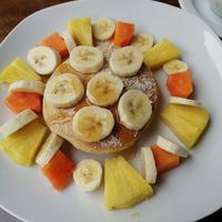Vegane Pancakes at Thirema Coffee Shop and Restaurant in Tortuguero