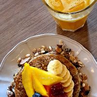 Vegetarische Pancakes at Prima Caju in Funchal