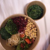 One of the vegan bowls and wakame sea weed   at Prima Caju in Funchal