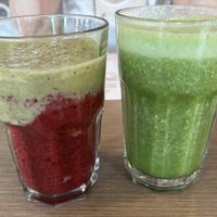 Matcha smoothie & Detox juice  at Prima Caju in Funchal