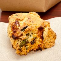 Tomato Pesto Scone from the pastry case at Rattlesnake Cafe in Broken Arrow
