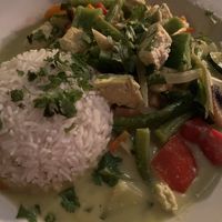 Green Thai curry with tofu   at TUYO in La Gomera