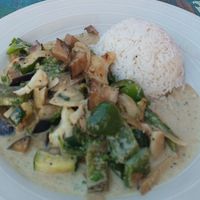 Vegan Thai green curry at TUYO in La Gomera