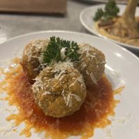Vegan arancini  at Antica in New Farm