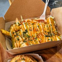 Chatarra Fries and two empanadas at Purple Ocean Superfood Bar in Orlando