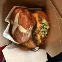 Domes burger  at Purple Ocean Superfood Bar in Orlando