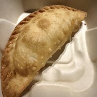 Empanada with Impossible meat  at Purple Ocean Superfood Bar in Orlando