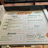 Menu  at Succulent Vegan Tacos in Nashville