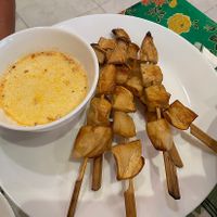 I will never pass up mushroom satay    at Reach Plant Based Kitchen in Phuket