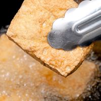 tofu do nosso delicioso sanduíche showfu sendo preparado at Lino Café in Itupeva