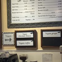 Vegan flavors  at Treats in Nevada City