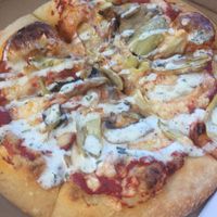Build your own, with artichoke ranch, mushrooms, and garlic. I will definitely be ordering this combo again! at Fatty Vegan in Ventura