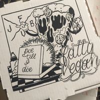To go box artwork at Fatty Vegan in Ventura