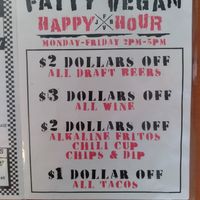 Happy Hour: M-F 2-5pm at Fatty Vegan in Ventura