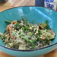 Curry noodle bowl at Eat Street in Santa Teresa