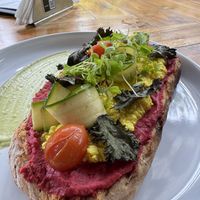 Scrambled Tofu Sourdough Toast  at Eat Street in Santa Teresa