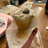 vegan vanilla with oreo icing  at Petite Bakery in Edmonton