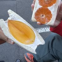 Mongo and orange cream sandwich   at fruits and season in Tokyo