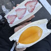 Strawberry sandwich   at fruits and season in Tokyo