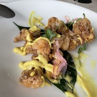 The cauliflower entree. Delicious - sorry,  I’d already started eating it before I remembered to take a picture. (Remember, in Australia, an entree is a starter!)  at Salsa Bar and Grill in Port Douglas