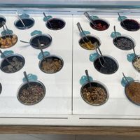 Yogurt toppings (vegan toppings are marked with a leaf)  at Leggenda - Downtown in Haifa